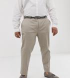 Asos Design Plus Skinny Pants In Stone Cotton