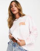 Dr Denim Relaxed Long Sleeve T-shirt In Tie Dye-pink
