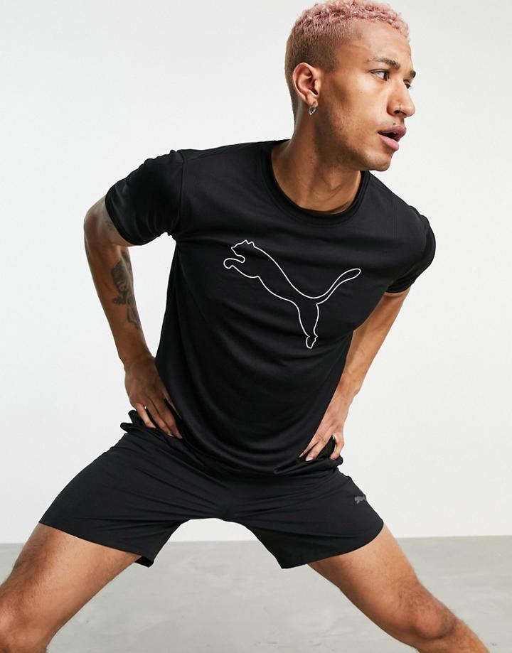 Puma Training Favorites Large Logo T-shirt In Black