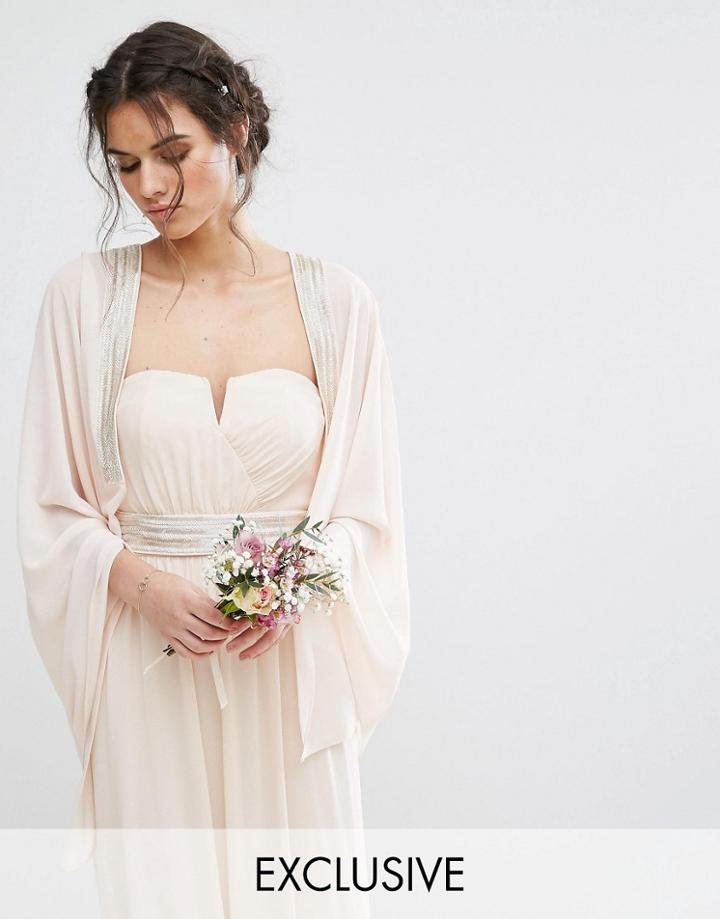 Tfnc Wedding Cover Up With Tonal Delicate Embellishment - Pink