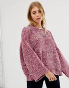 Raga Karlie Relaxed Supersoft Knit Sweater - Purple