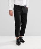 Asos Skinny Cropped Smart Pants In Black - Black