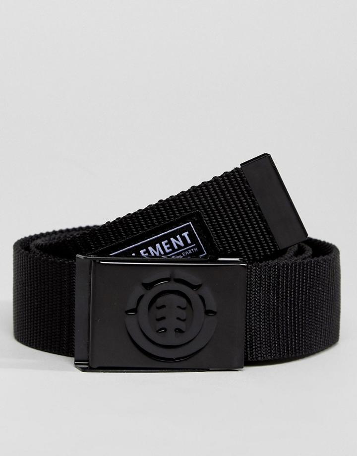 Element Beyond Webbing Belt In Black - Black