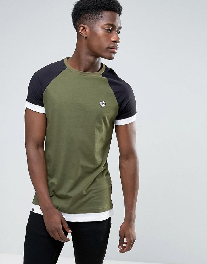 Le Breve Longline Layered Raglan - Black