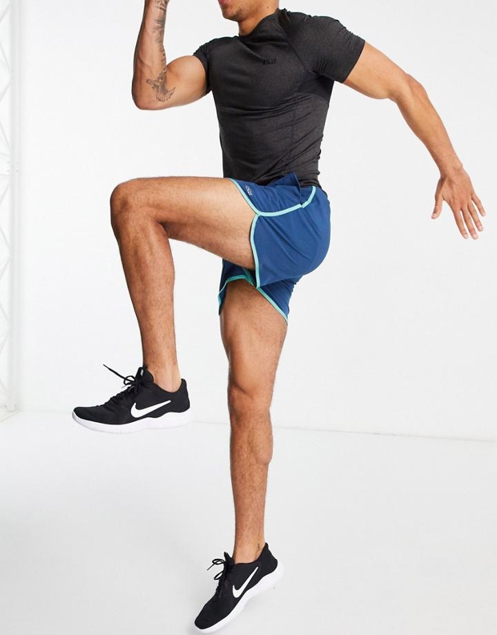 Asos 4505 Running Shorts With Contrast Trim-blues