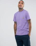 Carhartt Wip Pocket T-shirt In Purple - Purple