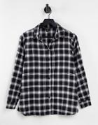Lipsy Checked Shirt In Mono Print-multi