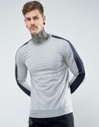 Asos Muscle Cut & Sew Sweatshirt - Gray