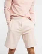 Asos Design Oversized Jersey Shorts In Pink