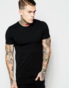 Asos Longline Muscle T-shirt In Black - Black