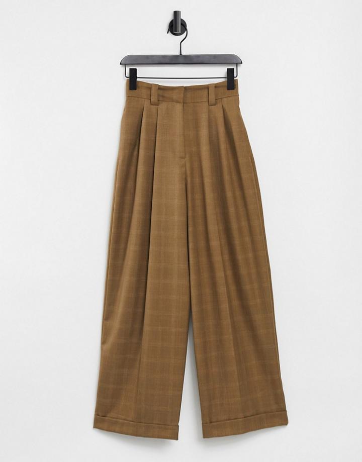 Topshop Tailored Sweatpants In Khaki-green