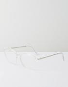 Asos Geeky Clear Lens Clear Frame Cat Eye Glasses - Clear