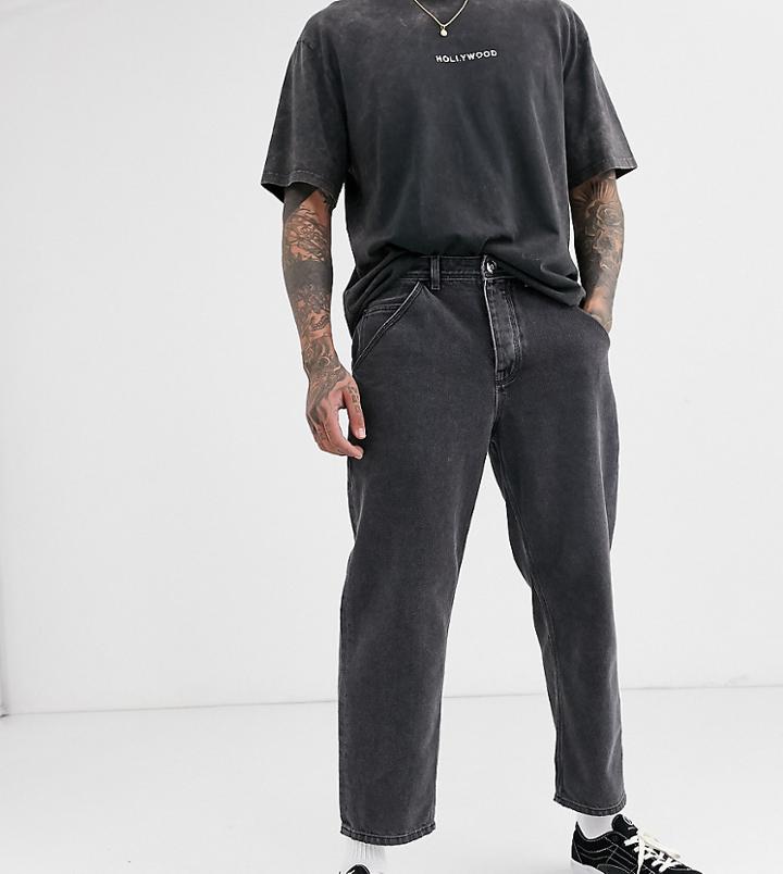Crooked Tongues Classic Fit Jeans In Washed Black