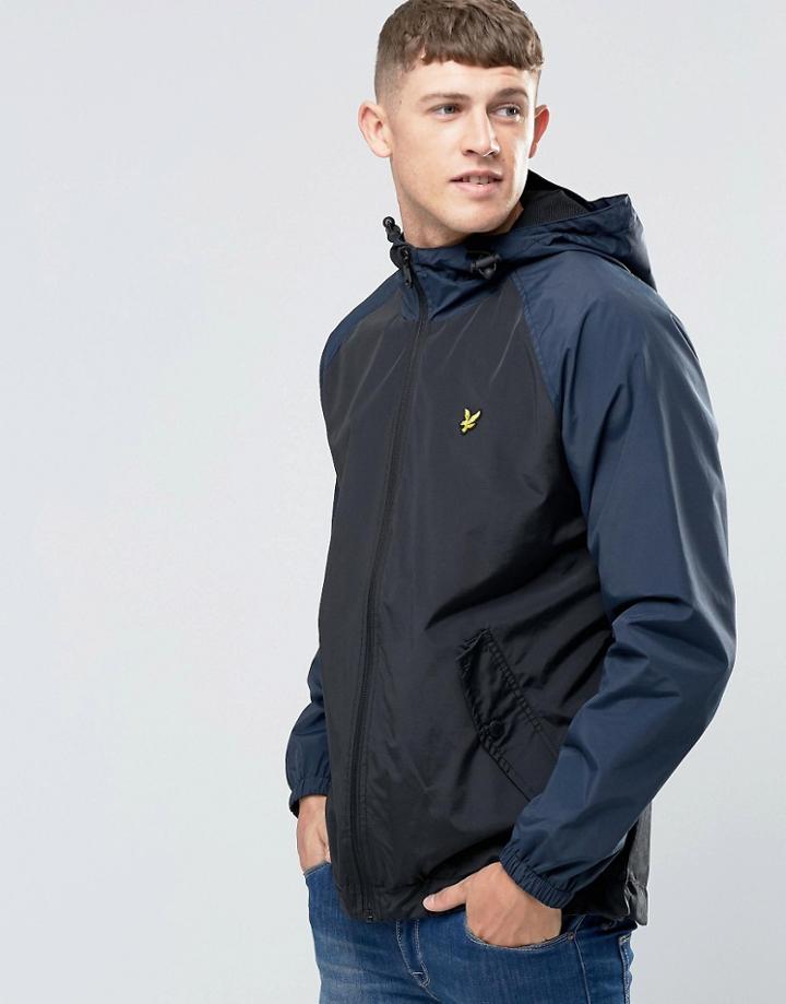 Lyle & Scott Jacket With Contrast Sleeves In Black - Black