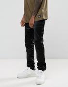 Sixth June Skinny Joggers In Poly Tricot - Black