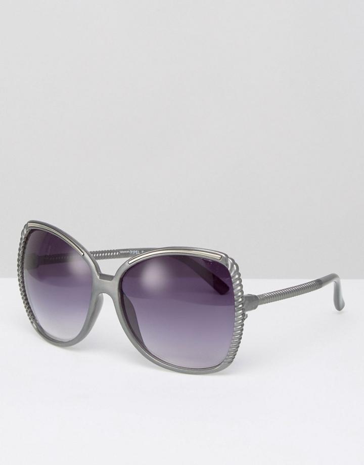 7x Oversized Sunglasses - Gray
