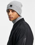 Bench Knitted Beanie Hat In Gray