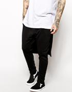 Aq/aq Skinny Joggers With Layering Effect - Black