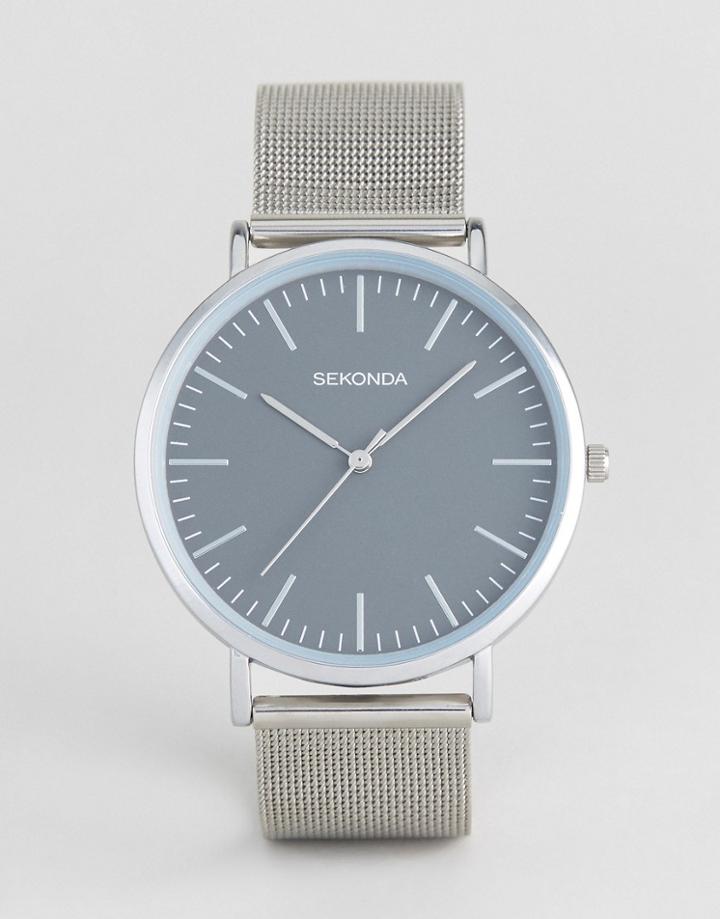 Sekonda Silver Mesh Watch With Gray Dial Exclusive To Asos - Silver