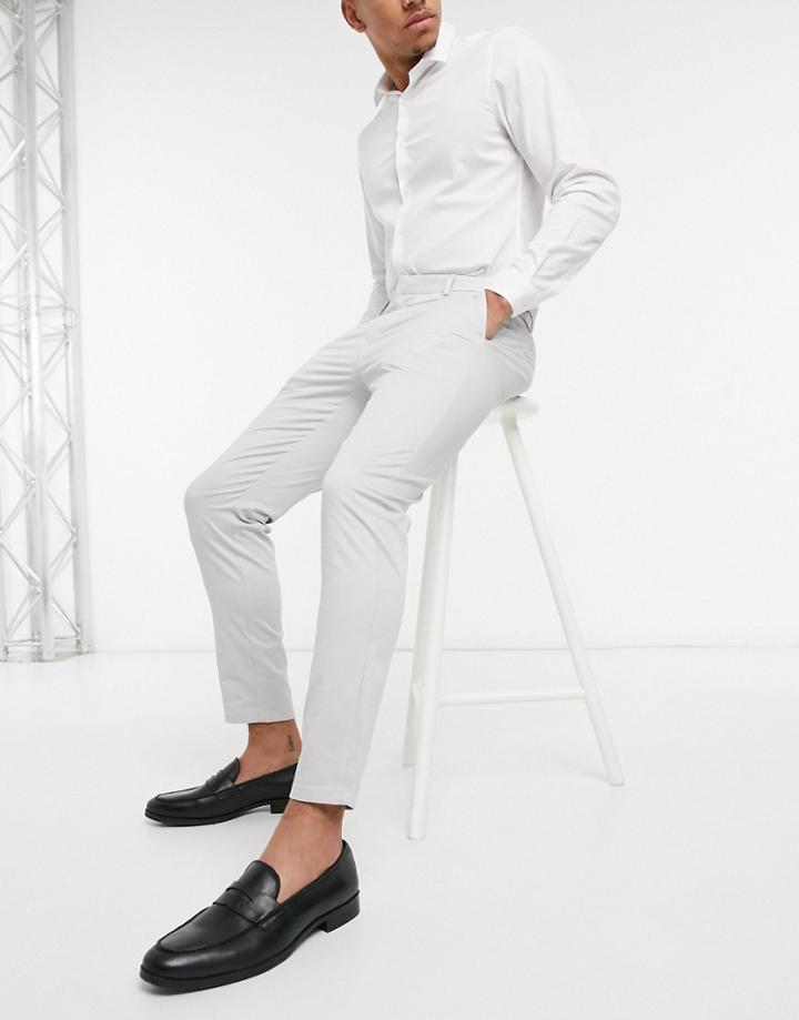 River Island Skinny Chinos In Stone-neutral