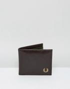 Fred Perry Classic Billfold Wallet In Brown - Brown