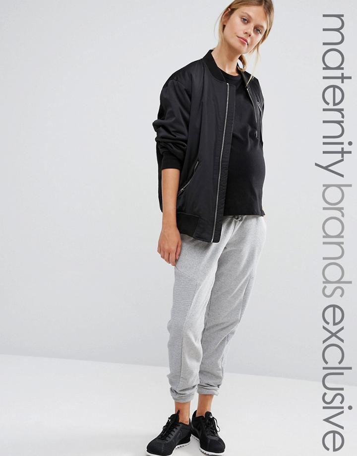 Bluebelle Maternity Lounge Jogger With Panel Detail - Gray