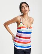 Never Fully Dressed Suki Striped Cami Top In Multi - Part Of A Set