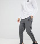 Siksilk Crop Pants In Dark Gray Herringbone - Gray