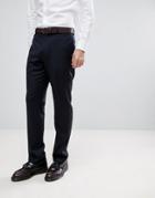 Asos Wedding Slim Suit Pants In Navy Cashmere Blend - Navy