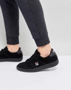 Fila Suede Portland Low Sneakers In Black - Black