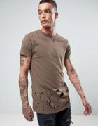 Criminal Damage Drayz T-shirt - Brown