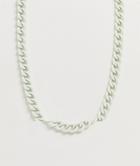 Asos Design Short Chunky Neckchain In Glow In The Dark - White