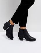 Office Anita Heeled Ankle Boots - Black