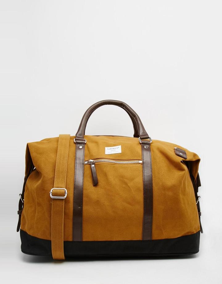 Sandqvist Jordan Waxed Cotton Carryall - Beige