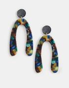 Nylon Resin Drop Earrings - Multi