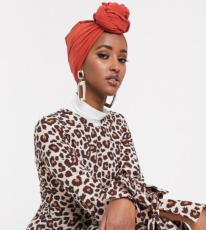 Verona Long Sleeve Maxi Wrap Dress In Leopard Print