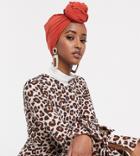Verona Long Sleeve Maxi Wrap Dress In Leopard Print