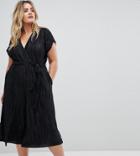 New Look Plus Plisse Jumpsuit - Black