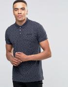 D-struct Printed Polo Shirt - Navy