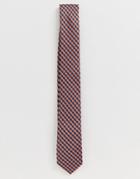 Harry Brown Mini Checked Tie - Orange