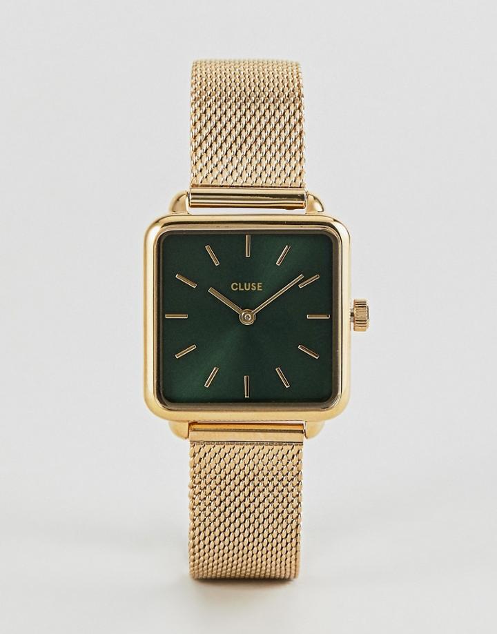 Cluse La Garconne Cl60014 Contrast Dial Mesh Strap Watch In Gold - Gold
