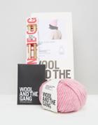 Wool & The Gang Diy Zion Lion Pom Hat Kit - Pink