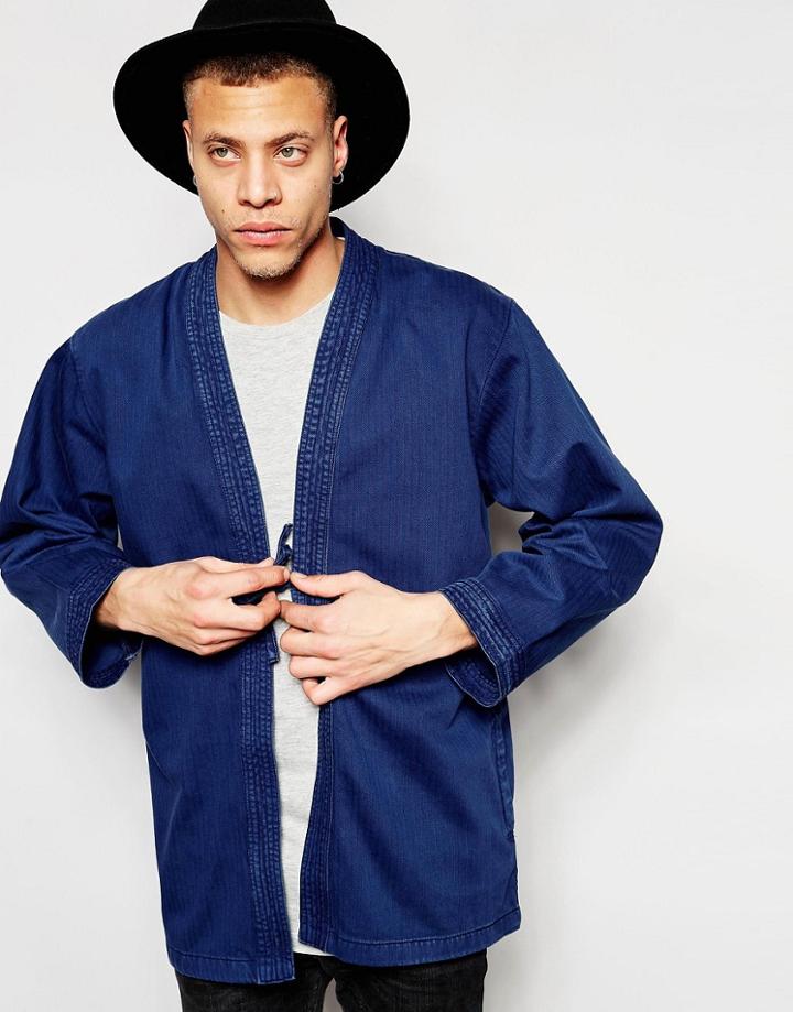Waven Kimono Jacket Imma Japanese Blue - Japanese Blue