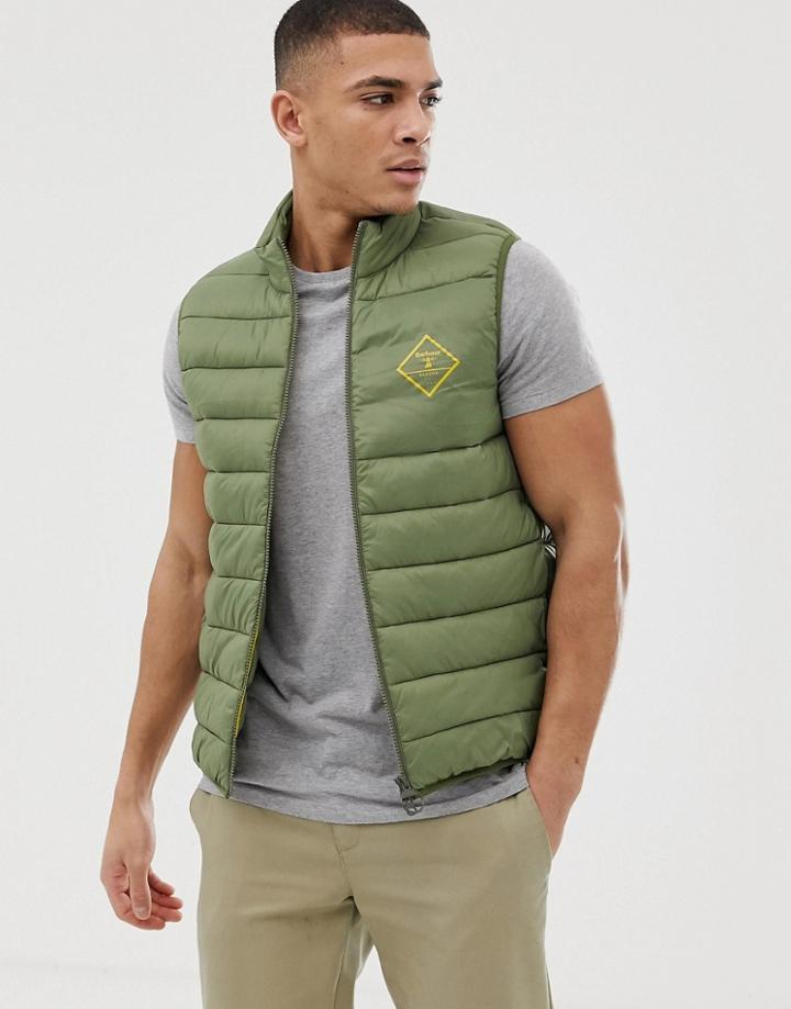 Barbour Beacon Harter Padded Vest In Green