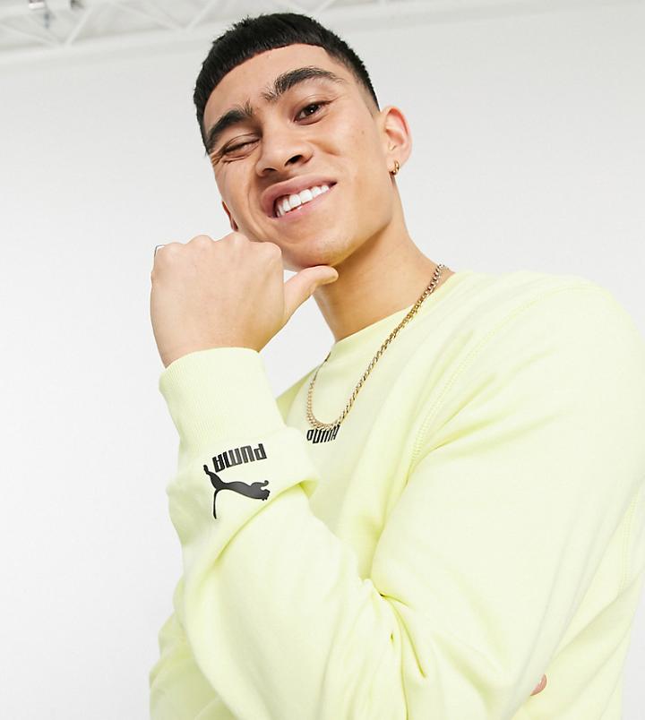 Puma Classics Sweatshirt With Logo In Yellow