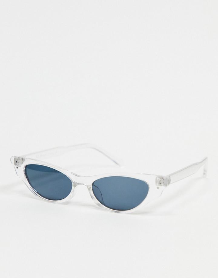 Aj Morgan Cat Eye Sunglasses In Clear
