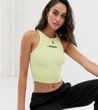 Bershka Lemon Tank In Yellow