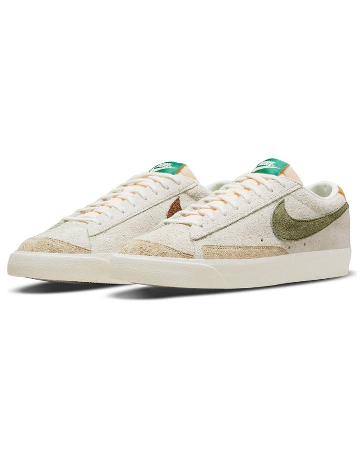 Nike Blazer Low '77 Prm Suede Sneakers In Coconut Milk/multi-neutral