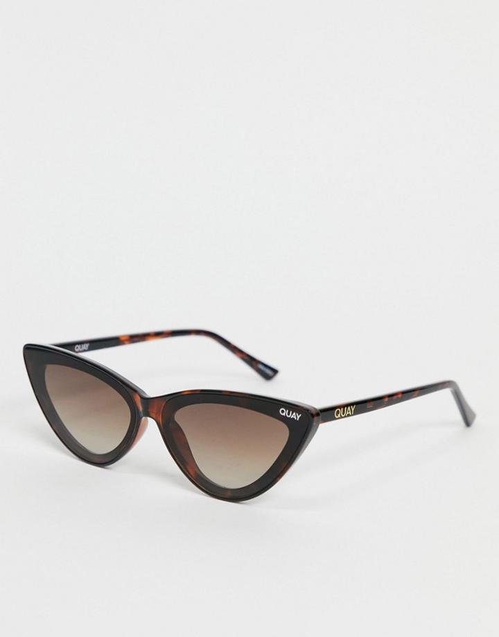 Quay Flex Womens Cat Eye Sunglasses In Tort-brown