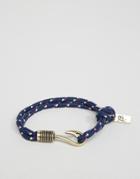 Icon Brand Hook Rope Bracelet In Navy - Multi